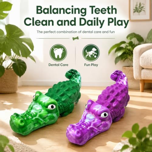 Fuufome Alligator Dog Chew Toys 2 Pack