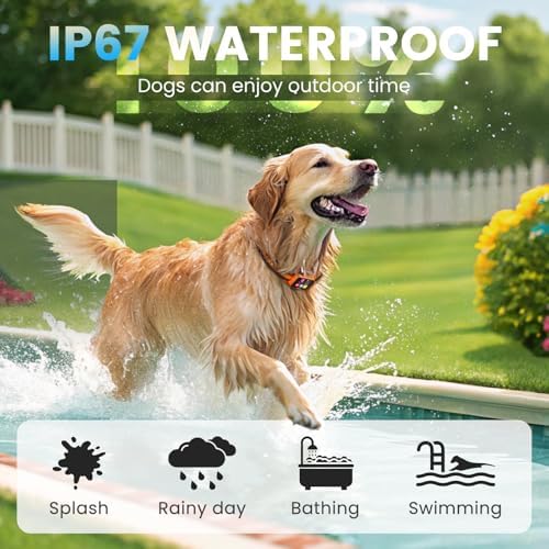 Smart Dog Bark Collar - Anti Barking Device for Large Medium Small Dogs, Stop Excessive Barking & Aggression Behavior, with 5 Modes & 5 Sensitivity, IP67 Waterproof for Indoor/Outdoor Use, Orange