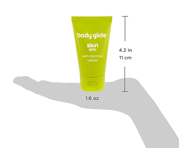 BodyGlide Skin Glide Anti Friction,Anti Chafing Cream helps prevent rubbing leading to chafing,blisters&irritation |-Anti chafe for thighs,feet,groin,butt,nipples,neck,waist&more | 1.6oz,(Pack of 2)