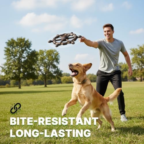 Dog Toys for Aggressive Chewers, Tug of War Dog Toy, Wheel Dog Chew Toys
