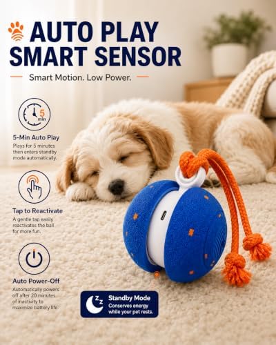 Xeuch Interactive Rolling Dog Balls, Irregular Moving Toys for Puppies