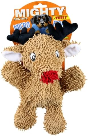 MIGHTY® 2 Pack Microfiber Medium Reindeer Ultra Durable Plush Dog Toy