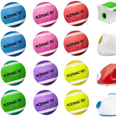 X-Small Dog Tennis Balls Dog Toys Ball 1.72" Pack of 12, Fit Ball Launchers