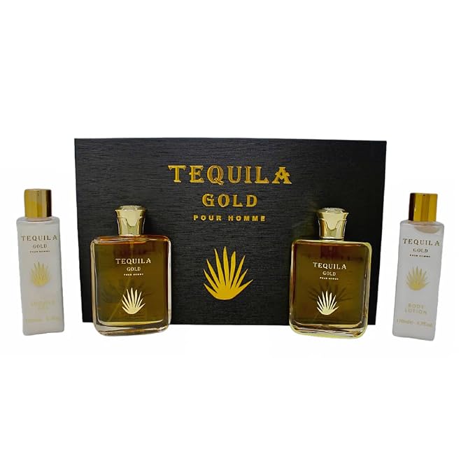 Tequila Gold Bath & Body Eau De Parfum 4 Pc Gift Set For Men