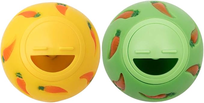 Niteangel Small Animal Treat Ball: Adjustable Treat Dispenser | Encourages Exploration & Reduces Boredom - Snack Ball for Guinea Pigs Rabbits Hedgehogs and Other Small Pets