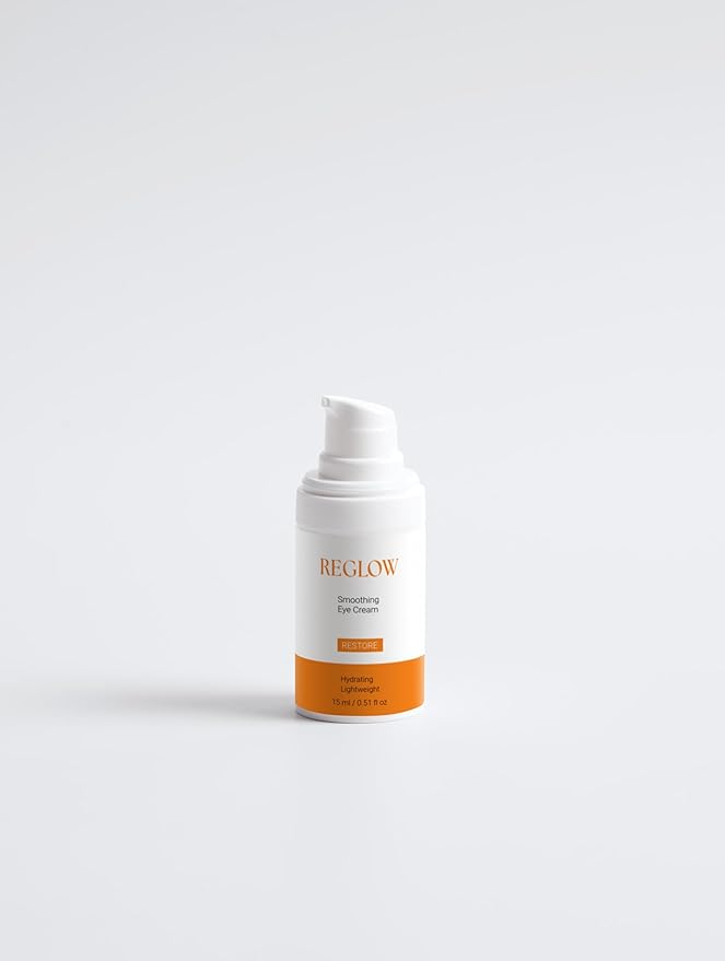 ReGlow Smoothing Eye Cream – Ceramide-Enriched, Vegan, Lightweight Formula for Hydration & Firmness – ECOCERT Natural Certified, 15ml (0.51 fl oz)