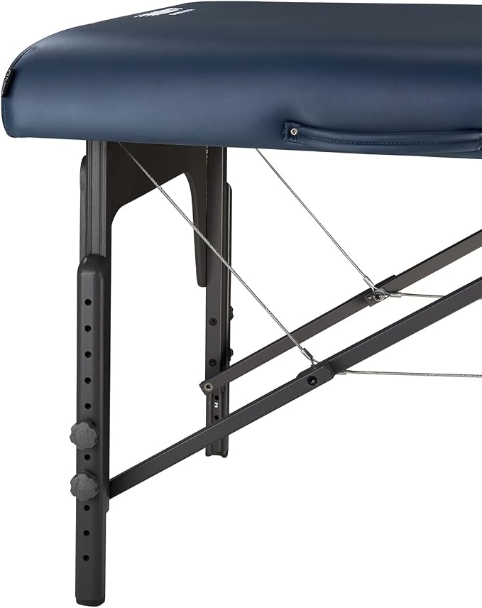Master Massage Montclair Pro 31” Portable Massage Table Package – Memory Foam, Reiki Panels, Shiatsu Cable Release, Spa, Tattoo & Facial Bed, Royal Blue