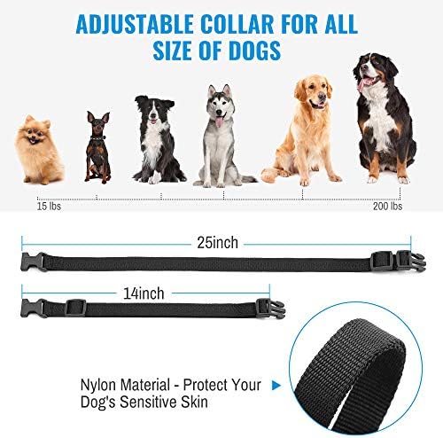 Petrainer PET998DRB1 Dog Training Collar Rechargeable and Rainproof 330 yd Remote Dog Training Collar with Beep, Vibra and Static Electronic Collar, black