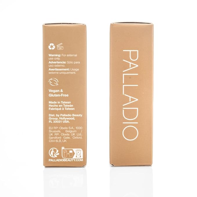 Palladio Skin Tint with Aloe, Niacinamide and Hyaluronic Acid, Sheer to Medium Coverage, Glowy Finish, Brightening and Blurring Lightweight Foundation Makeup (Tan Honey)