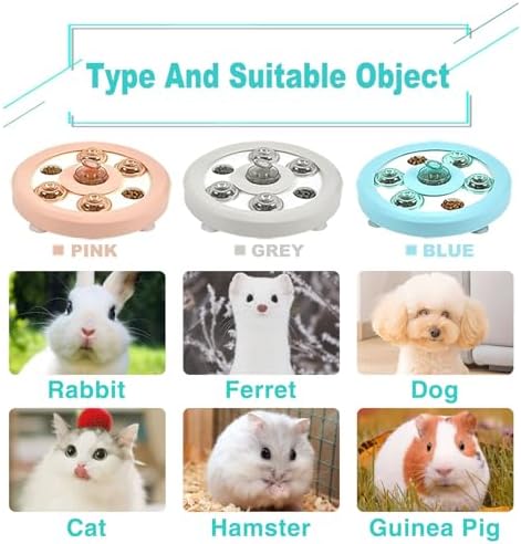 kathson Bunny Enrichment Toys Rabbit Foraging Toy Small Animal Treat Dispenser Hamster Puzzle Feeder Guinea Pig Interactive Toys Mental Stimulation for Ferret Chinchila Cat Dog
