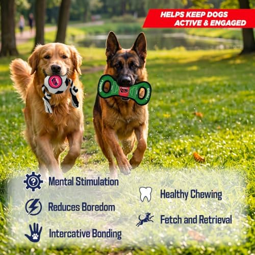 Pets First MLS St Louis SC Soccer Field Tug Toy & Soccer Ball Rope Toy Set for Dogs - Officially Licensed Interactive Squeaky Rope Fetch & Chew Toys with Team Logo