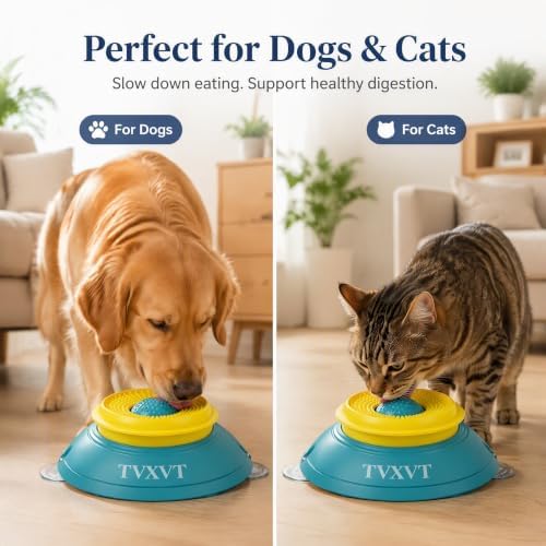 Rolling Lick Feeder Ball Bowl with Suction Cups Anti Slip Slow Feeder Interactive Puzzle Enrichment Toy for Dogs Cats Suitable for Wet Food Yogurt Bone Broth Nutrient Liquid (Green)