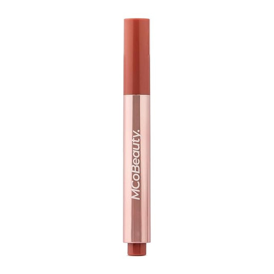 MCoBeauty - Lip Plump 4-in-1 Hydrating Lacquer - Multi-Benefit Lip Color with Shea Butter, Hyaluronic Acid and Click-Pen Format - Lily, Dusty Pink Shade - 2.5ml