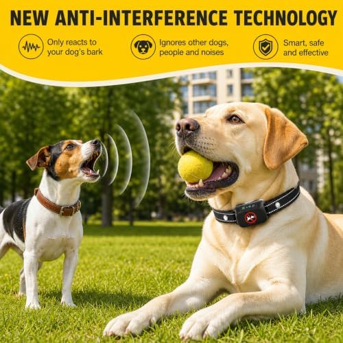 2026 Upgraded Bark Collar for Large Medium Dogs (20-150 LBs) – 3 Humane Modes Beep & Vibration, 8 Sensitivity, IP67 Waterproof, Ultra-Light Anti Barking Training Collar