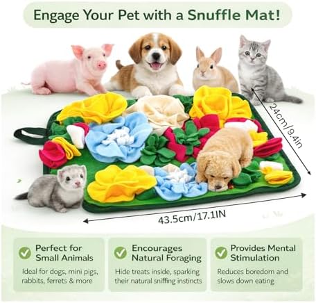 HIHITE Pig Enrichment Toys, Mini Pig Foraging Mat