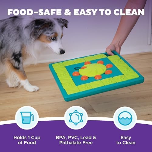 Outward Hound Nina Ottosson MultiPuzzle Dog Toy Treat Puzzle, 15" | Level 4 Expert, 28 Hidden Treat Compartments, Holds 1 Cup Kibble or Treats, Easy Clean, No BPA, Enrichment, Dogs & Puppies