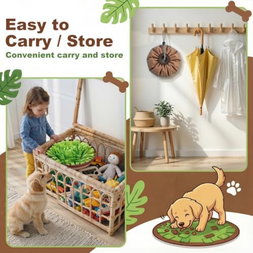 Casfuy Snuffle Mat for Dog Interactive Puzzle Dog Toy