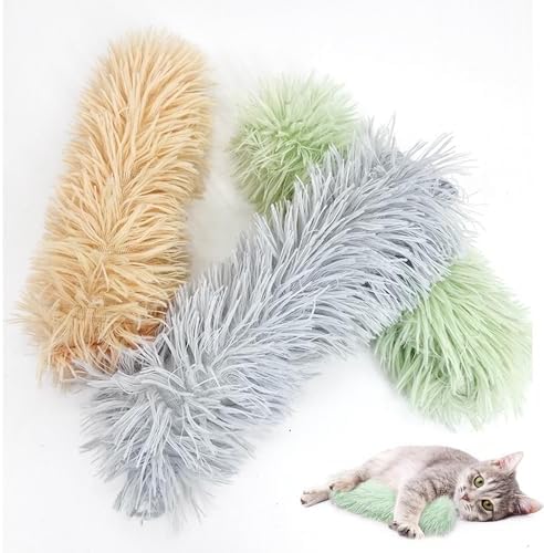 3 Pack Cat Toys Pillows, Soft and Durable Catnip Toys with Crinkle Sound Inside，Interactive Cat Toys for Indoor Cat Toys, Kitten Kicker Toy for Exercise