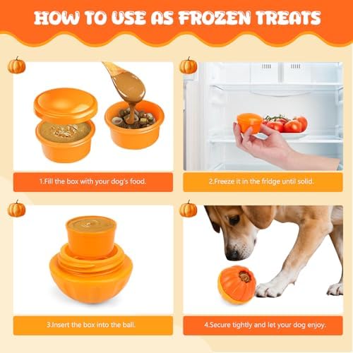 Yummy Sam Frozen Treat Dispensing Dog Toy Ball for Aggressive Chewers