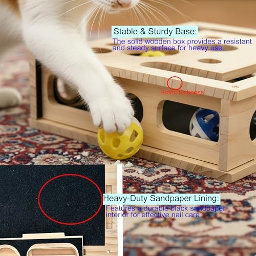 Cat Nail File Toy, Scratch Puzzle Enrichment Box
