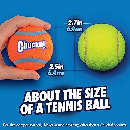 Chuckit! Dog Tennis Ball Dog Toy, (2.5 Inch Diameter) for Dogs 20-60 lbs, Medium (Pack of 48)