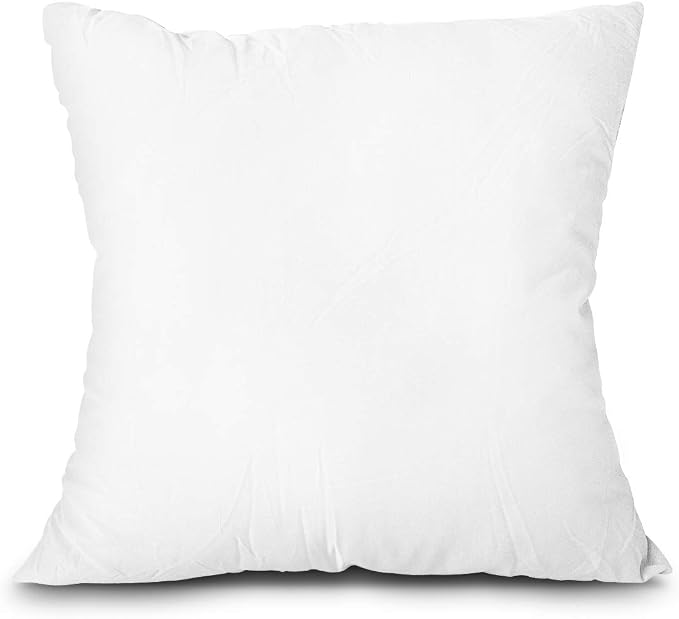 Edow Throw Pillow Insert, Lightweight Soft Polyester Down Alternative Decorative Pillow, Sham Stuffer, Machine Washable. (White, 26x26), 1 Count (Pack of 1)