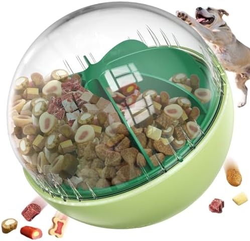 KADTC XL Rolling Dog Treat Dispenser Toys Wobble Giggle Ball, Slow Feeder