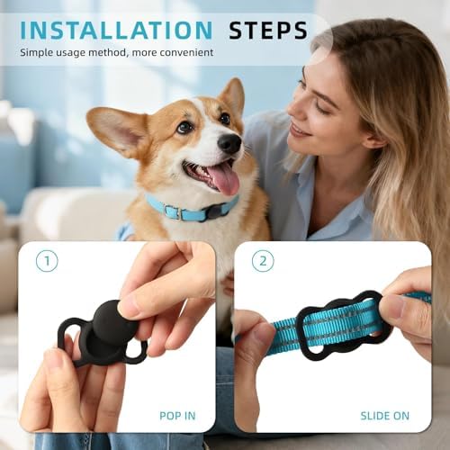 Android Smart GPS Dog Collar, Anti-Lost Tag No Subscription GJGAZ3-1P