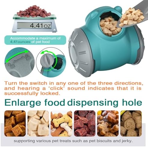 Interactive Dog Toys - Dog Puzzle Toys, Adjustable Food Dispenser, Treat Dispensing Dog Toy for Indoor Dogs, Puzzle Feeder with Slow Feeding, for Small, Medium, or Large Breeds Pet Gift (Green)