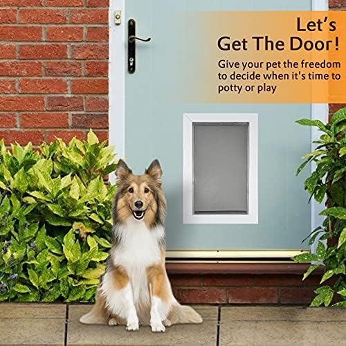 AMZOO Extra Large Replacement Dog Door Flap PetSafe 13 1/8”x 24 7/8” | Compatible PAC 11-11040 Pet Door Flaps Magnetic Closure Weather-Resistant Non-Toxic Durable Flexible Silicone Easy Install