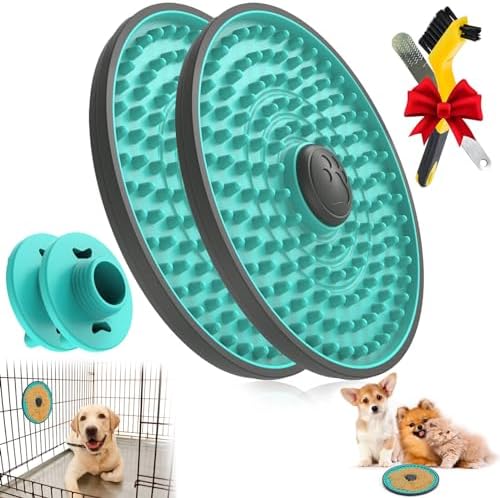 Lick Mat for Dogs Crate Lick Pad Slow Feeder for Crate Training 2 Pack
