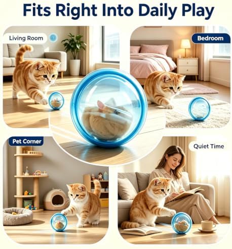 Self-Rolling Interactive Cat Ball 360° Automatic Moving Pet Toy