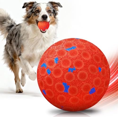 Interactive Dog Toys, Chew-Proof Dog Ball for Aggressive Chewers