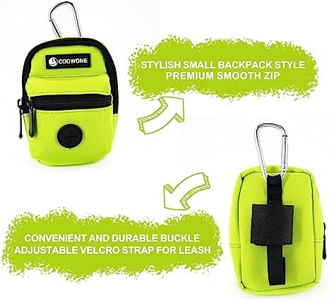 Dog Treat Pouch Dog Poop Bag Holder for Leashes, Pets Snack Container With Inner Small Bag, Puppy Supplies Perfect for Training and Walking - Hands Free Dog Waste Bag Dispenser -Dog Travel Accessories