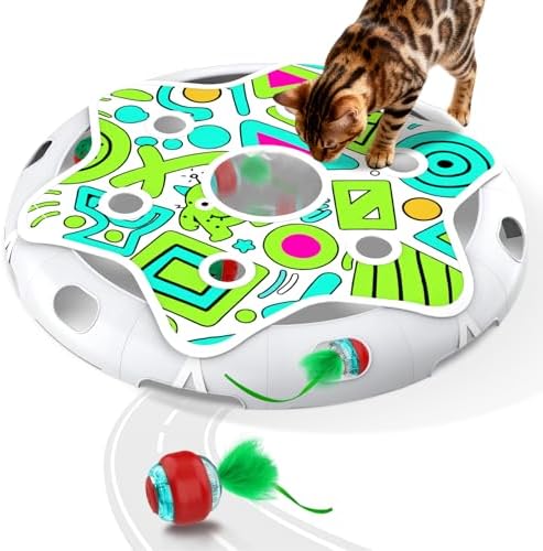 Sofolor Interactive Cat Toy, Exercise Cat Toys for Indoor Bored Adult Cats