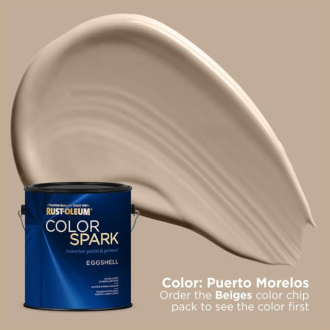 Rust-Oleum Color Spark Interior Paint and Primer in One, Eggshell, Puerto Morelos, 1 Gallon