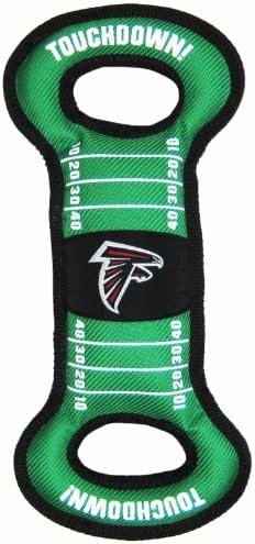 Pets First NFL Football Field Dog Toy with Squeaker. - Atlanta Falcons - for Tug, Toss, and Fetch. - Tough & Durable PET Toy