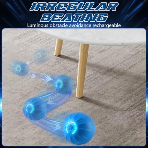 2pcs Shaky Ball Toy for Dogs, 2025 New Upgrade Automatic Moving Dog Toy Balls, USB Rechargeable Shaky Balls, Interactive Dog Ball for Small, Medium, Large Dogs(Blue+Orange)
