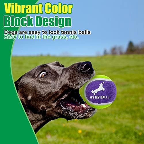 EXPAWLORER Squeaky Tennis Balls for Dogs-12 Pack High Elastic Dog Toy Balls