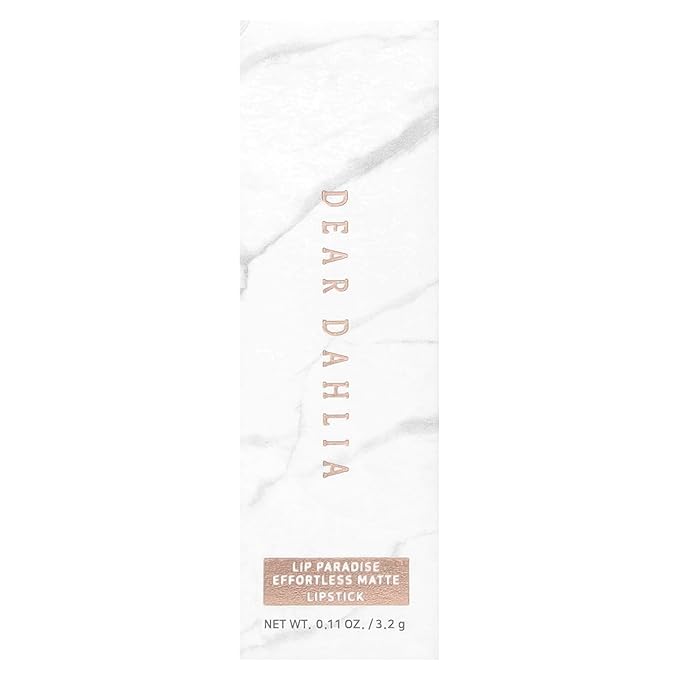 DEAR DAHLIA Paradise Effortless Matte Lipstick (Ashley) - Wightness & Silky Matte Lipstick with Long-Lasting and High-Pigment Color, Dahlia Petal Tip for Easy Use. Vegan & Cruelty-Free. 0.11 oz