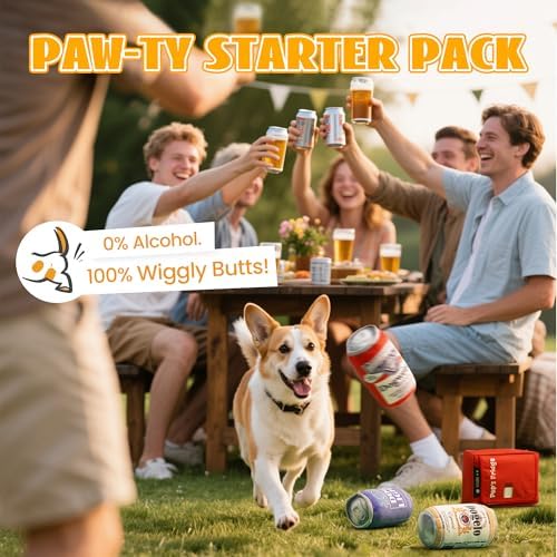 Nocciola Squeaky Beer Dog Toys with a Fridge, Funny Crinkle Hide and Seek Dog Chew Toys for Small Medium Large Breeds, Plush Stuffed Puppy Birthday Gifts