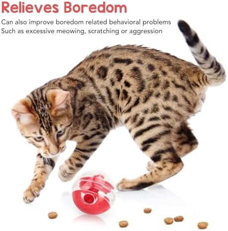 Tnfeeon Meal Dispensing Cat Toy, Interactive Cat Ball for Food or Treats, Cat Toy Ball for Small or Large Cats