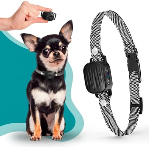 Bark Collar for Small/Medium Dogs, No Shock Anti Bark Collar, Rechargeable Anti Barking Collar w/2 Vibration & Beep Modes, Waterproof Shockless Smart Dog Stop Barking Control Device (Anthracite)