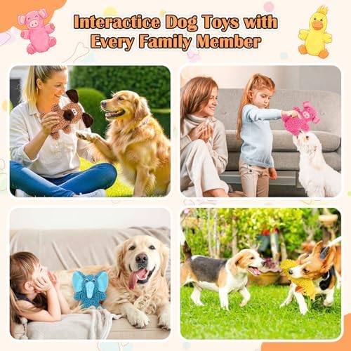 Dog Toys Puppy Toys Cute Squeaky Dog Toy, Shaking Squeaky - Stuffed Plush Animal to Keep Them Busy for Small Medium Large Dogs for Birthday Gift
