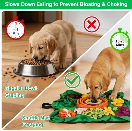 Vextronic Snuffle Mat for Dogs, Large Breed Slow Feeder Interactive Toy