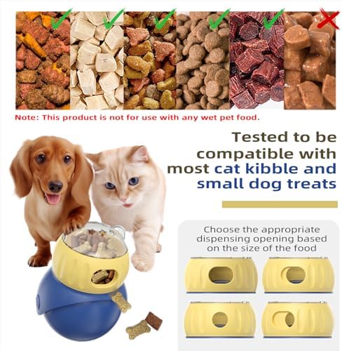 Cat Treat Dispenser Toy Tumbler Dog Slow Food Feeder Ball Interactive Toy