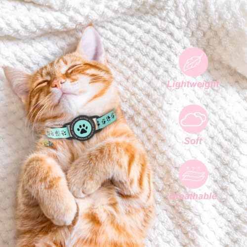 GPS Cat Tracker Collar (iOS & Android), No Monthly Fee Pet GPS Tracker Blue