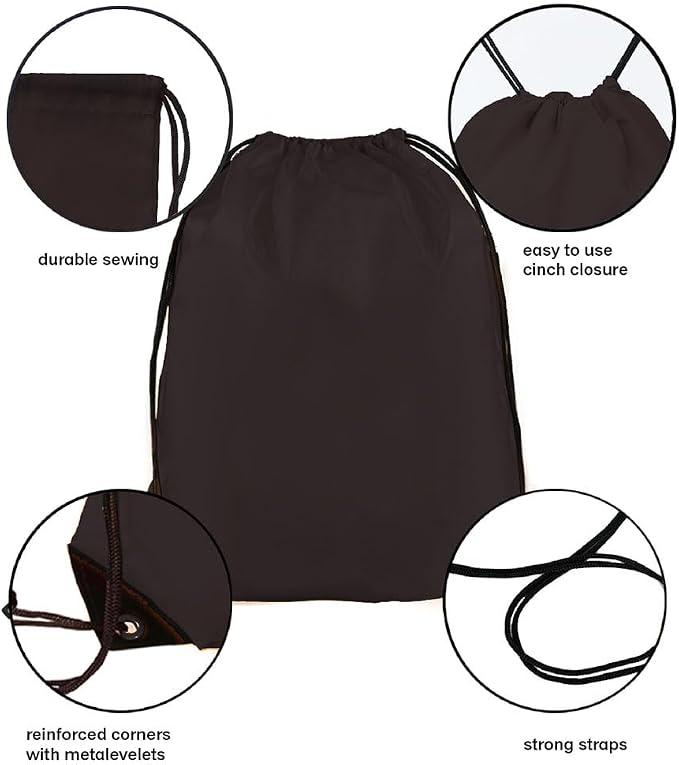 Drawstring Backpack Bulk 30 packs Draw String Backpack Bags DIY Gym Sports trip Traveling Yoga ride Pedestrianism Cinch Bag Sackpack Drawstring (black)