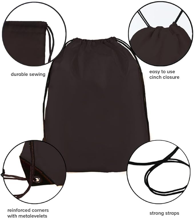 Drawstring Backpack Bulk 50 Packs Draw String Bags for Gym Sports Trip Pedestrianism Cinch Sack DIY for Women Men (black)