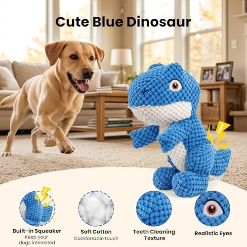 HGB Large Dog Squeak Toys for Small Medium Large Dogs | Soft Pineapple Fabric, Stuffed Puppy Chew Toys for Interactive Fetch Training